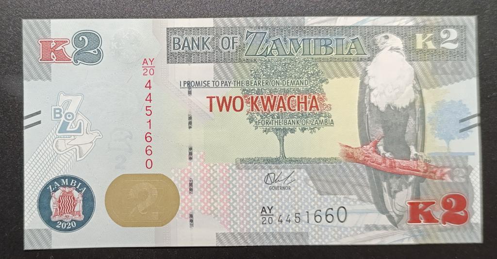 Замбия 2 квача 2020 UNC