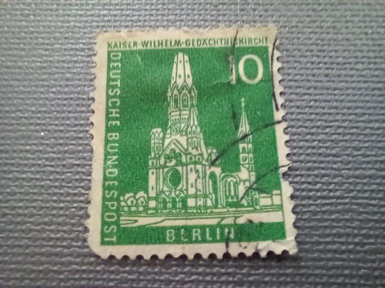 МАРКА. ГЕРМАНИЯ. ОККУПАЦИЯ.КИРХА КАЙЗЕРА ВИЛЬГЕЛЬМА.