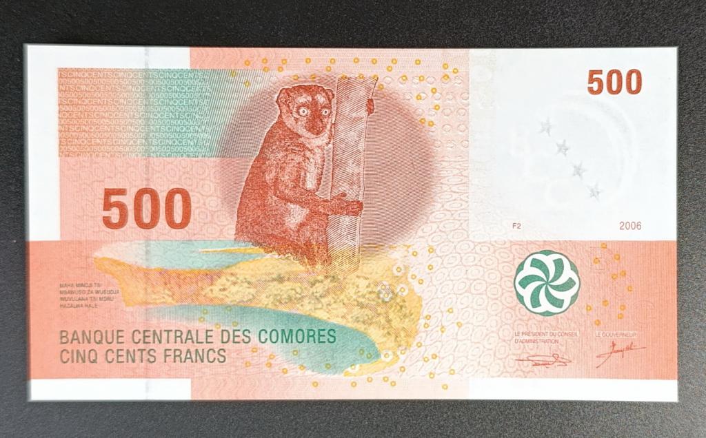 Коморские острова Коморы 500 франков 2006 UNC