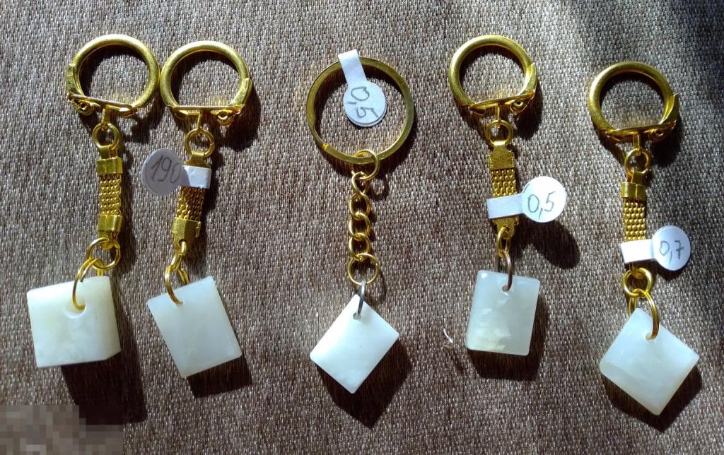 Брелоки Брелки Лот 5 штук Нефрит Белый (7