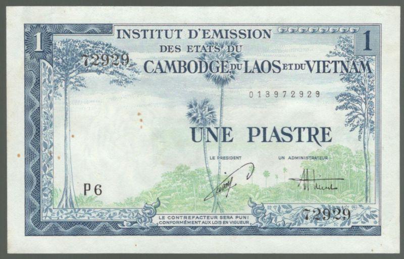 1 пиастр 1953 Французский Индокитай (031623)