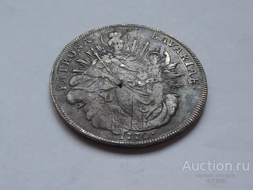 Германия Бавария 1 талер 1770 Серебро 833 Максимилиан III ОтличноеСОСТОЯНИЕ БезНапаек БезРеставраций