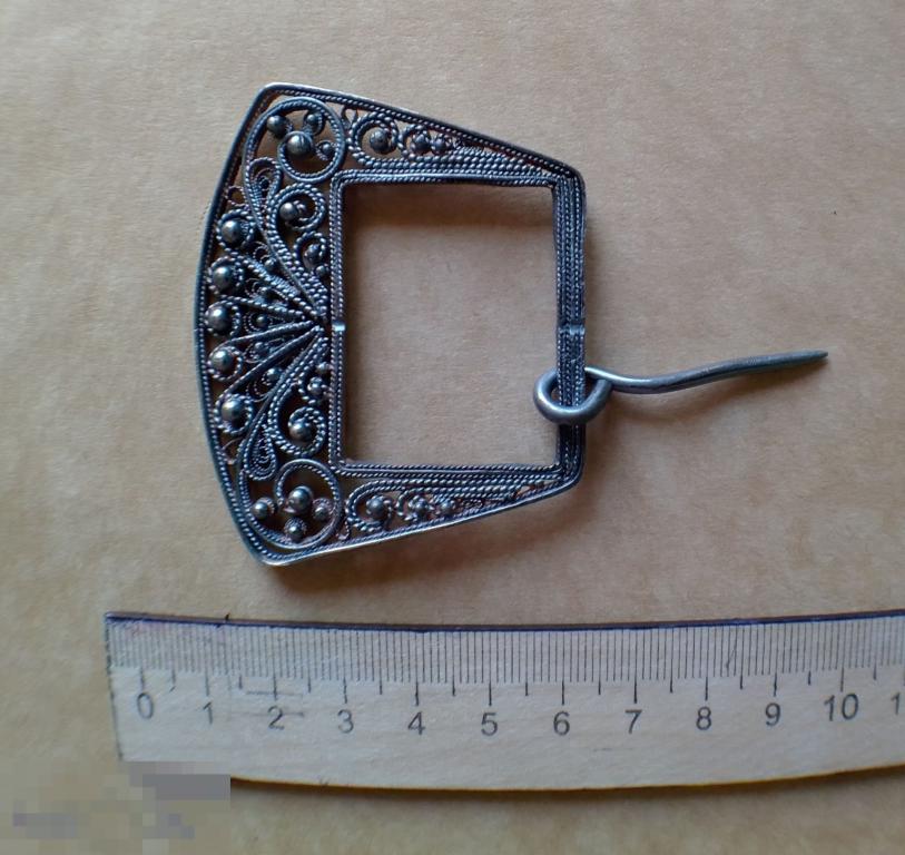 Пряжка Скань Филигрань мельхиор (2