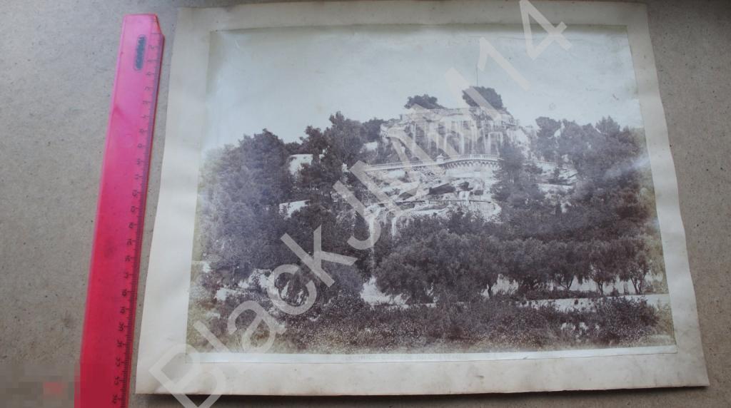 До 1900 г. Фотография Фото Ницца Водопад у замка