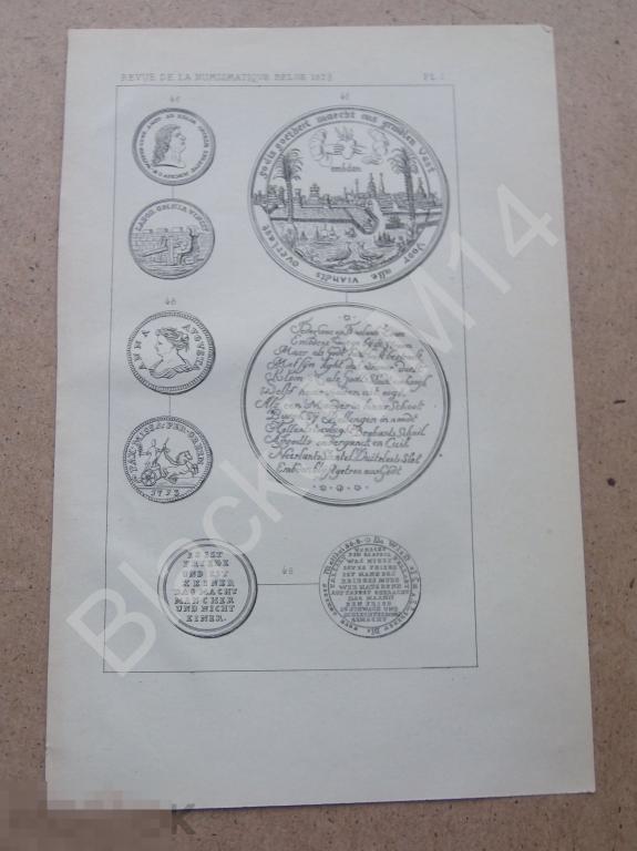 1875 г. Литография Медали Монеты