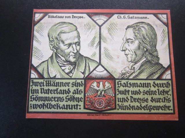 ГЕРМАНИЯ НОТГЕЛЬД  1  МАРКА       SOMMERDA