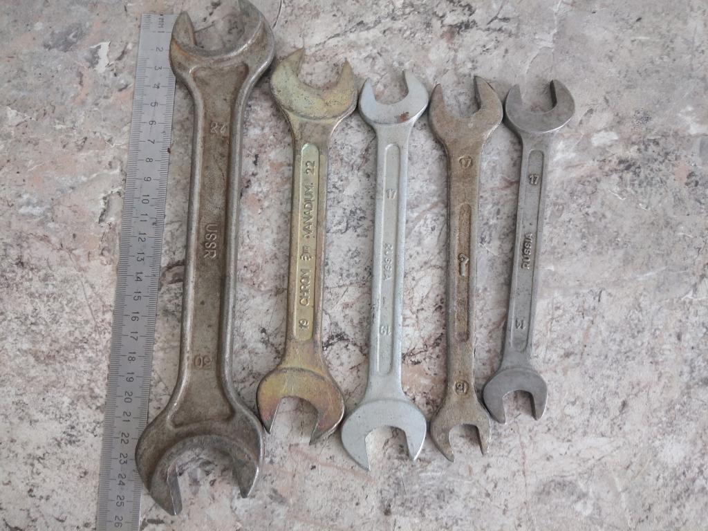 5шт. Одним лотом. Рожковые ключи времён СССР. Качество.