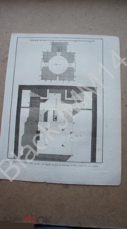 1777 г. Гравюра на меди Ивердон Изготовление пушек Отливка Формы