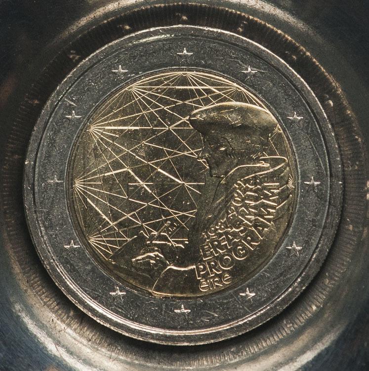 Ирландия 2 евро 2022 35 лет программы Erasmus UNC 85151