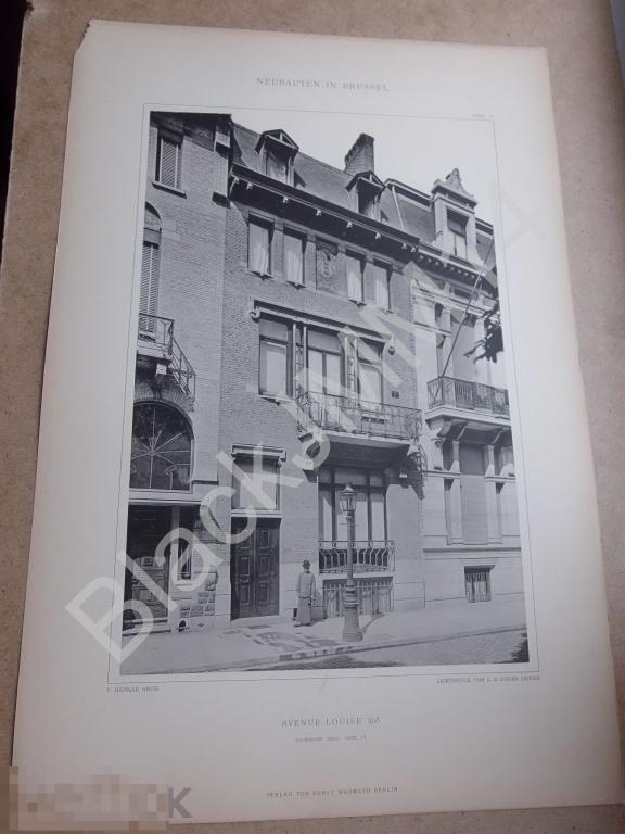1901 г. Архитектура Новостройки Брюссель Стиль Модерн Проспект Луизы Дом Фасад