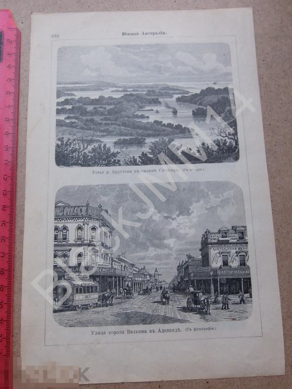 1904 г Литография Южная Австралия Мельбурн Аделаида