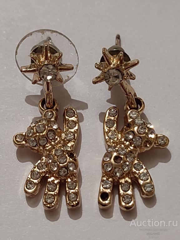 Серьги женские. Мишки. Медведи.(М2).