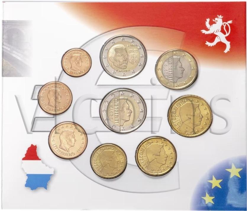 Люксембург набор 9 монет 2010 набор в буклете UNC 106731