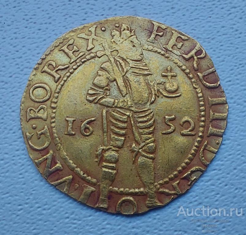 Золотой гульден император Фердинанд III 1652  Священная Римская Империя