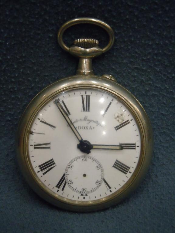Часы карманные Doxa, Швейцария, начало 20 века, диаметр 6,6см, рабочие