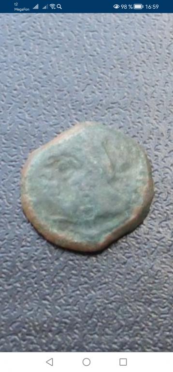 Монета Боспора. Пантикапей. Обол. Сатир. Лук стрела (237)