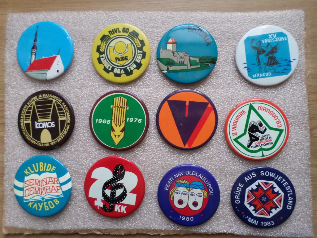 Значки 60 мм., Таллинн и др. Эстония Норма Norma, жесть, №.34.