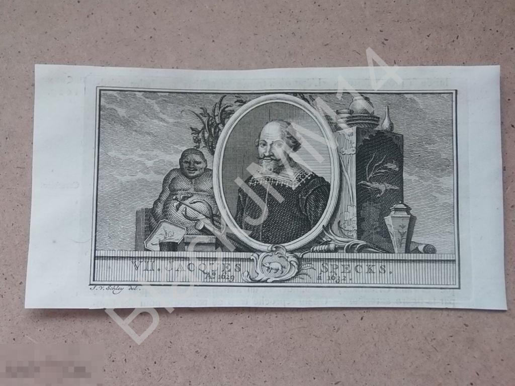 1763 Гравюра на меди Глубокий оттиск Жак Спекс  генерал-губернатор Ост Индии
