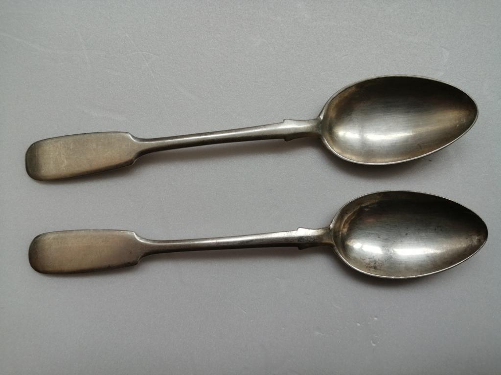 Серебро 84 пр. 2 чайные ложки.