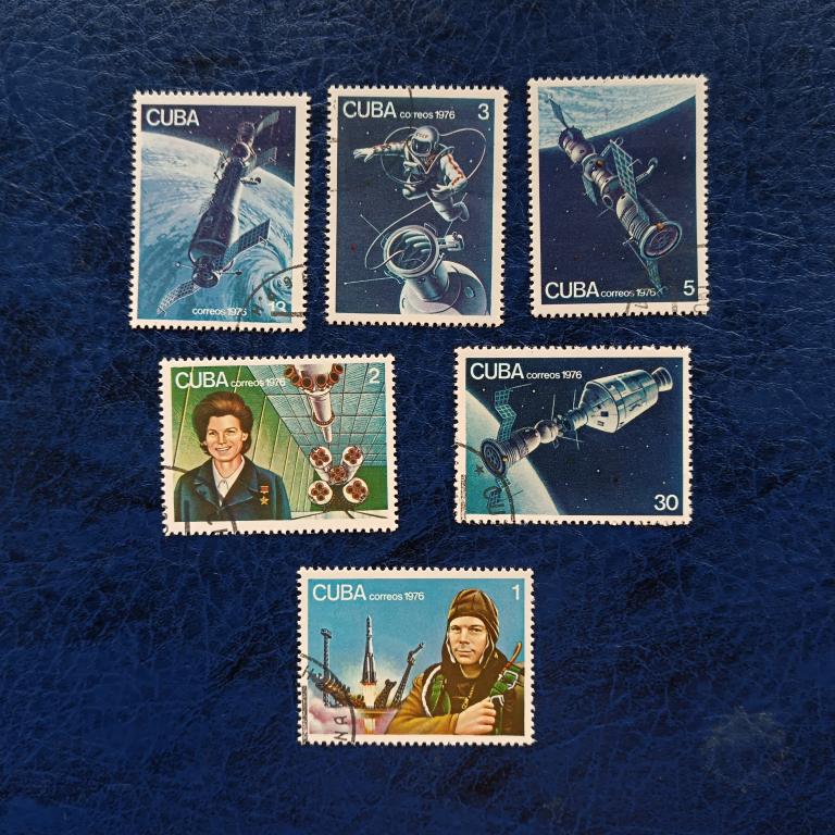 Марки. Куба Космос 6 марок  альбом 3 страница 3