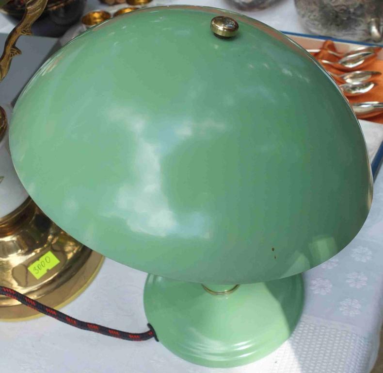 лампа настольная  с зелёным абажуром, СССР, коллекционная