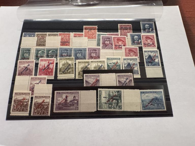 Словакия, 1939 год, Стандартный выпуск, Надпечатка на Чехословакии, С ЗАВЕРКОЙ (37 штук) **