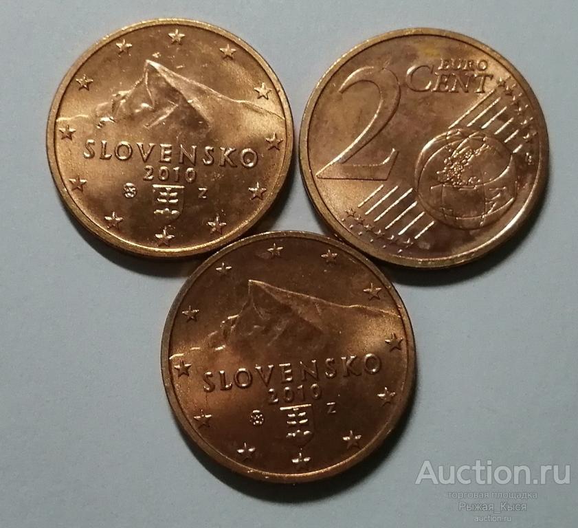 СЛОВАКИЯ. 2 евроцента 2010 года. Без обращения UNC (90688) 1 монета