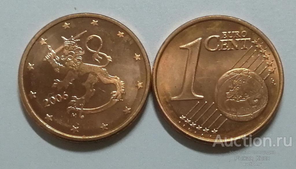 ФИНЛЯНДИЯ 1 евроцент 2006 года UNC Штемпельный блеск. (90695) 1 монета