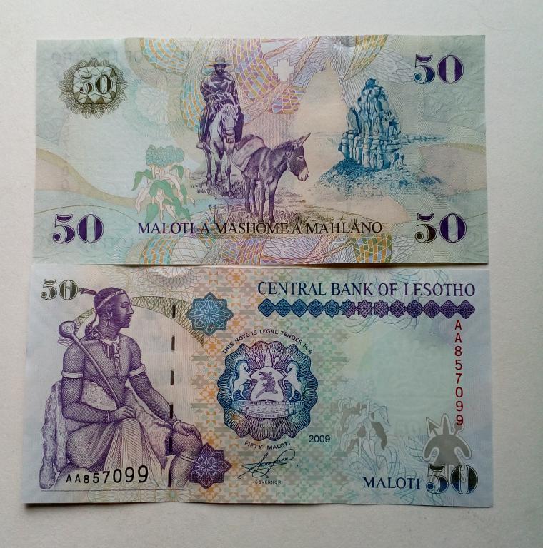 Лесото 50 малоти 2009 год пресс unc