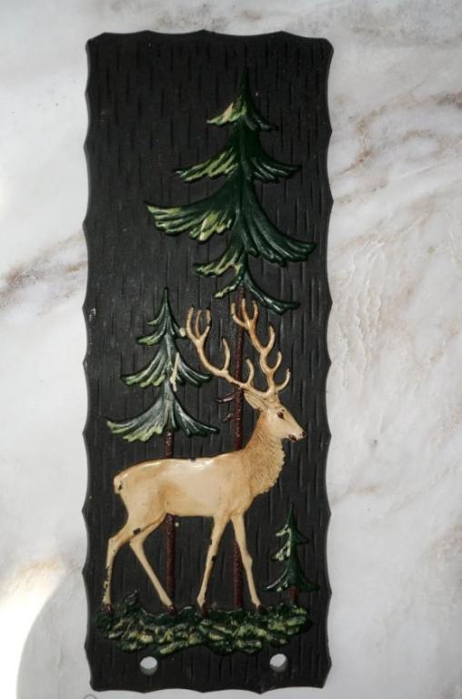 Панно настенное Олень в лесу пластмасса СССР