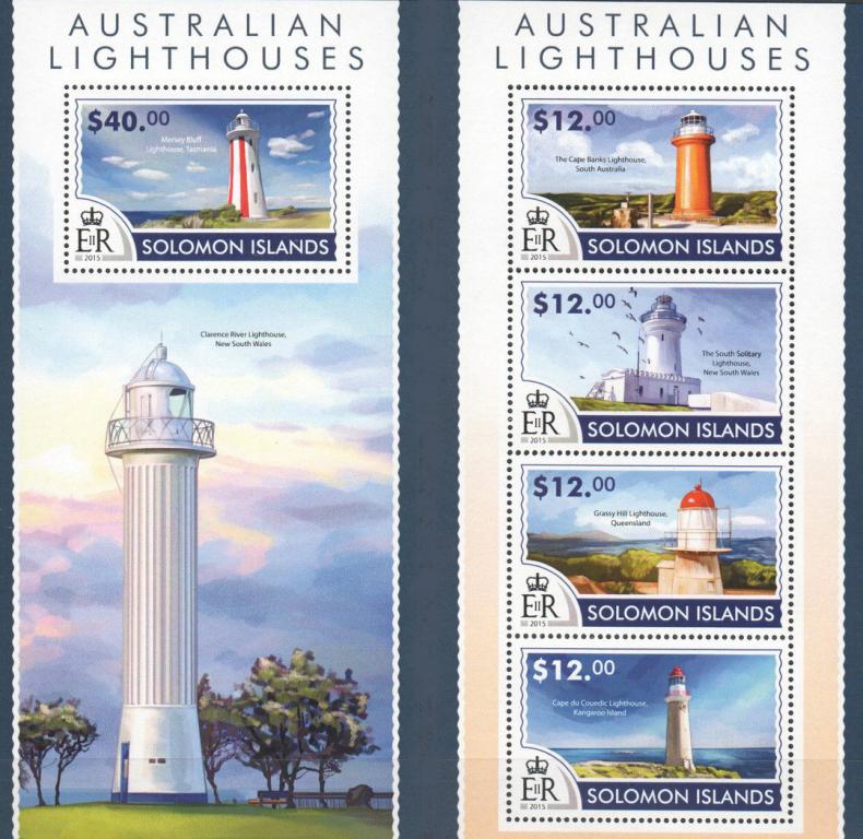 Соломоновы Острова 2015. Маяки Австраилии. MNH**