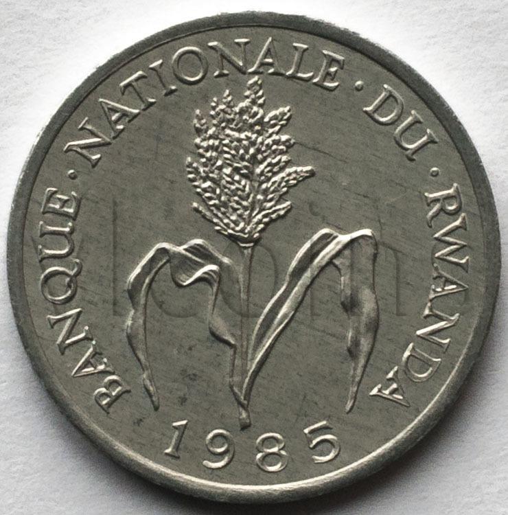 Руанда 1 франк 1985 Просо обыкновенное UNC 45251