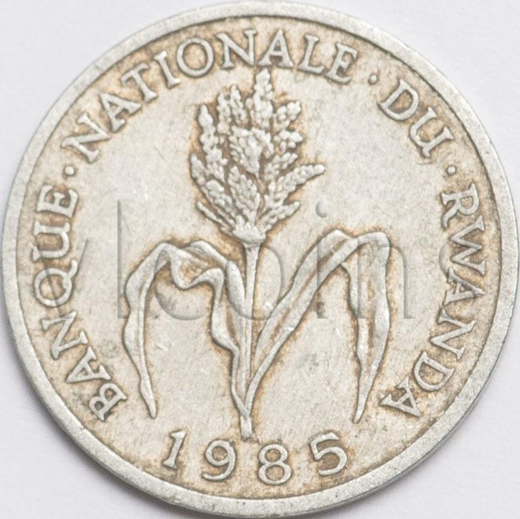 Руанда 1 франк 1974 1985 Просо обыкновенное VF XF 56171