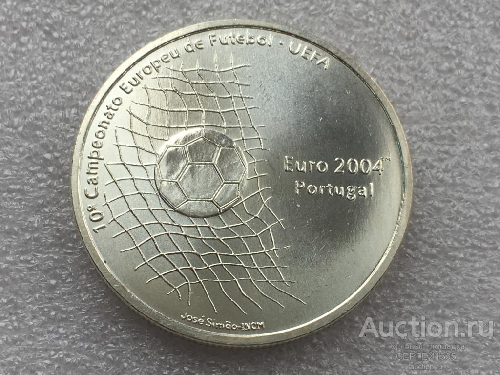 Португалия 1000 эскудо 2001 Чемпионат Европы по футболу Португалия 2004 СЕРЕБРО