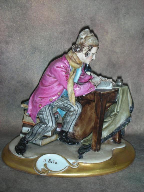 Статуэтка. Фарфор. Поэт. Capodimonte. Италия