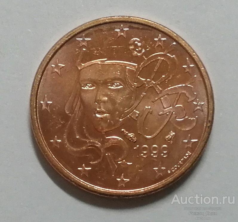 ФРАНЦИЯ 1 евроцент 1999 года Штемпельный блеск (90818) 1 монета