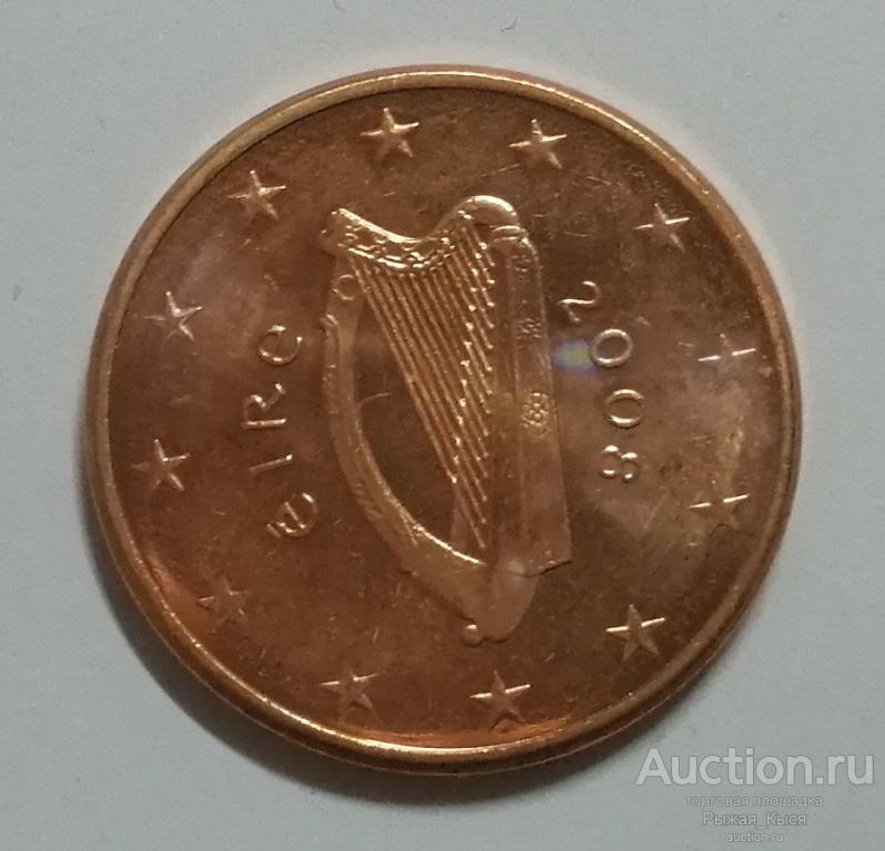 ИРЛАНДИЯ. 5 евроцентов 2008 года UNC Штемпельный блеск. (90825) 1 монета