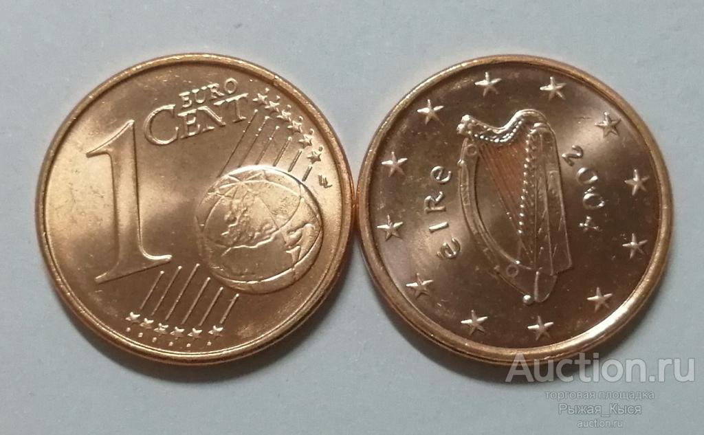 ИРЛАНДИЯ. 1 евроцент 2004 года UNC Штемпельный блеск. (90832) 1 монета