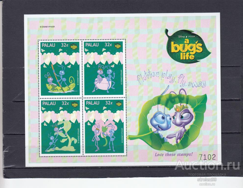 PALAU ПАЛАУ  Мультфильмы Дисней Блок  Муравьишки 1998  Сост** MNH