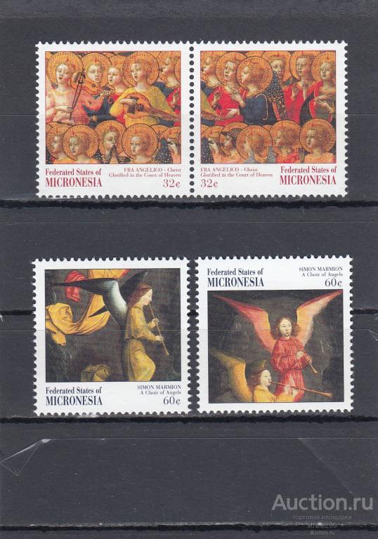 MICRONESIA  МИКРОНЕЗИЯ  Рождество Религия Живопись Серия 1997    Сост** MNH