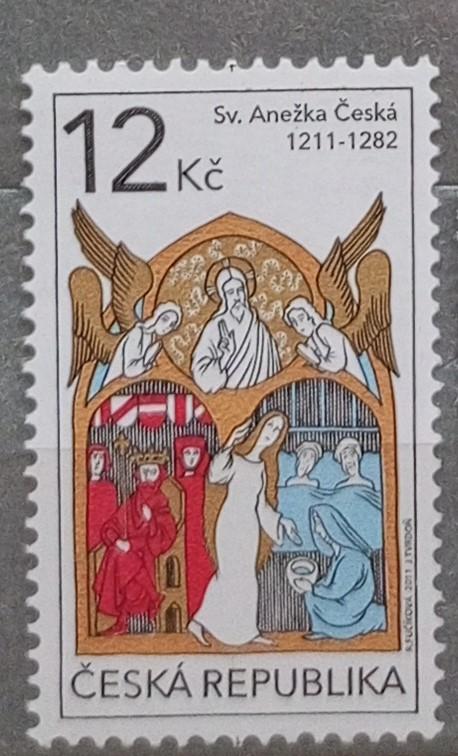 Марка чистая. Чехия 2011. Святая Агнесса Чешская. Религия.