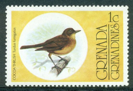 Grenada Grenadines Гренада Гренадины 1976 фауна певчие птицы дрозд ** (7-2)