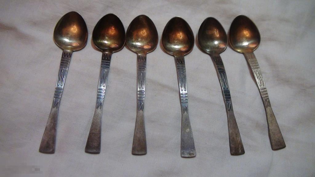 Чайные ложки мельхиор 12,8см 57