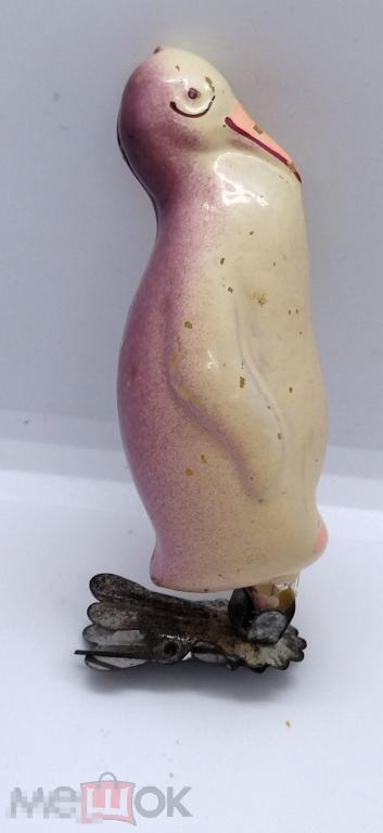 Ёлочная игрушка ПИНГВИН" Стекло СССР