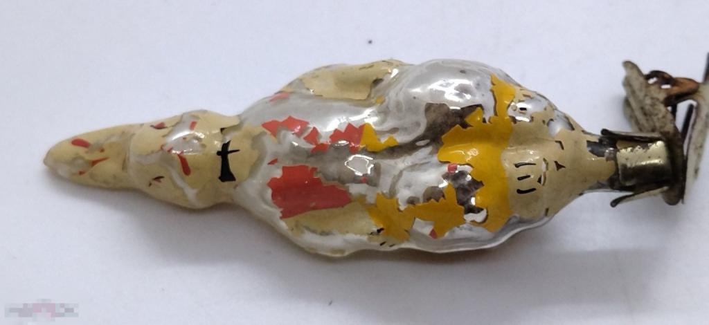 ЁЛОЧНАЯ ИГРУШКА ЗАЯЦ В ЖИЛЕТКЕ СТЕКЛО, СССР