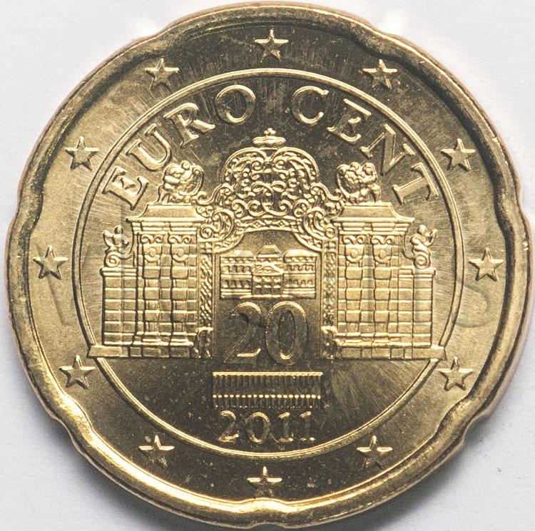 Австрия 20 евроцентов 2011 84801