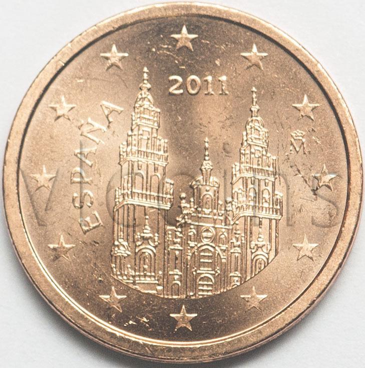 Испания 2 евроцента 2011 88671