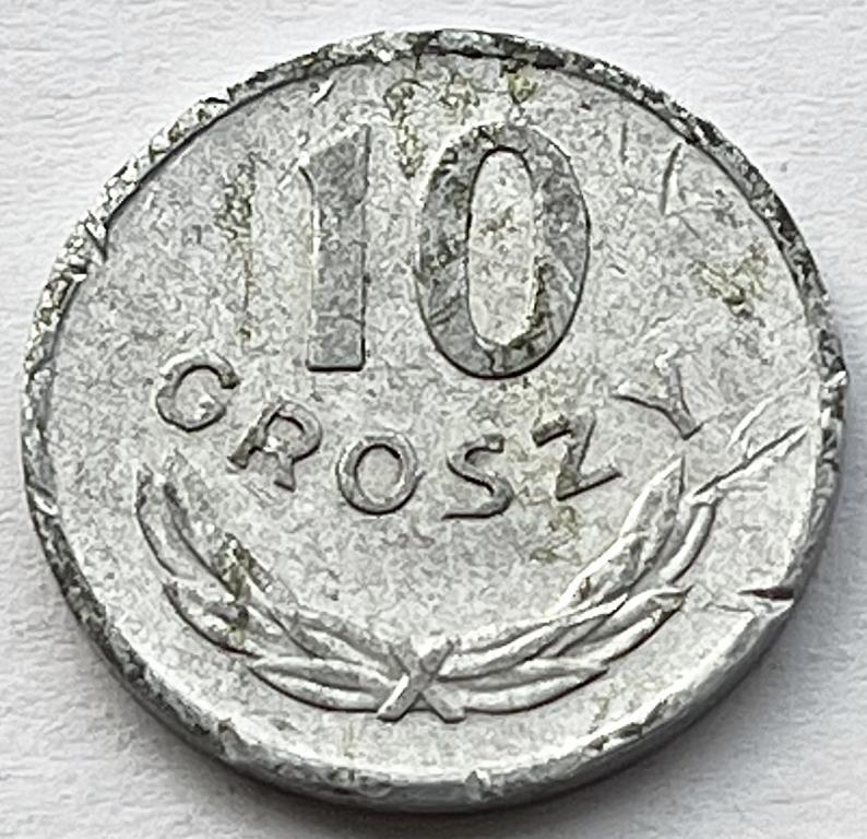 ПОЛЬША 10 ГРОШЕЙ 1977 ГОД (М)