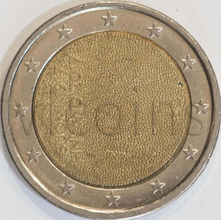 Финляндия 2 евро 2017 100 лет независимости VF XF 94561