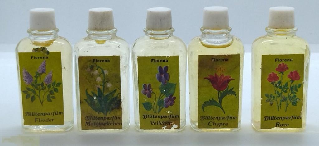 ДУХИ Blutenparfum "FLORENA" КОМПЛЕКТ 5 шт ГДР ГЕРМАНИЯ, ВИНТАЖ.